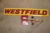 TIN WESTFIELD SIGN, WESTFIELD TOY AUGER