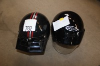 2 - MOTORCYCLE HELMETS (1 NEW)