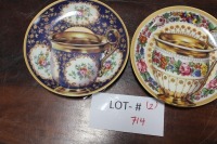 2 collector plates "Sapplaire Splendor" "Golden Pearl Esceace"