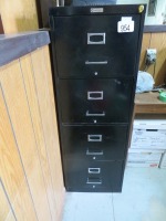 BLACK 4 DRAWER FILE CABINET