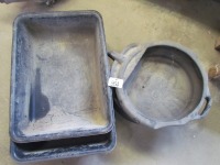 2 - OIL DRAIN TUBS, 2 - TUBS