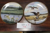 2 collector plates "Spring Landing", "Family Portrait"