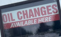 OIL CHANGE SIGN