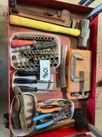 SOCKET SET, PLIERS, RUBBER HAMMER