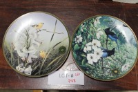 2 collector plates "Qc- Madonna lillies" " BC - Pacific Dogwood"