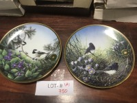 2 collector plates " MB Prairie crocus" NB - Purple Violets"