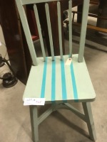 blue chair w/stripes
