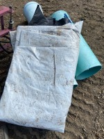 USED SILAGE TARP, 2 - PIECES OF TUBING
