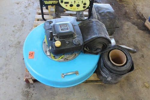 WATERMASTER FLOATING PUMP W/ KAWASKI FC1500 MOTOR, 9" LAY FLAT HOSE