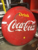 large metal coke button - good shape