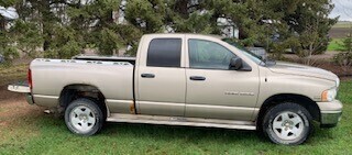 2005 RAM 1500 4 X 4 - JUST SERVICED, ALMOST NEW TIRES, EVERYTHING WORKS & RUNS (NOT SAFTIED)