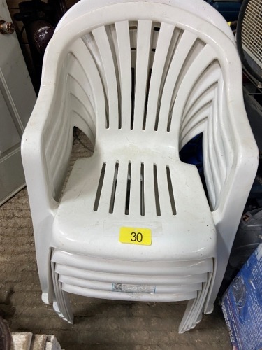 5 - PLASTIC LAWN CHAIRS