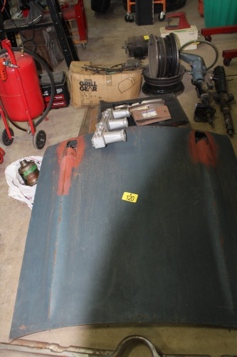 1957 - 1964 CAR PARTS - HOOD, FLOOR PARTS, MANIFOLD