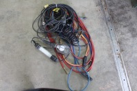 EXTENSION CORDS, TROUBLE LIGHT, AIR HOSE