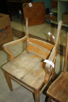 wood dining chair (back needs repair)