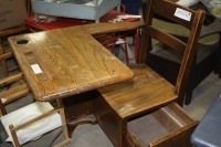 wooden school desk w/ drawer