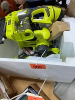 RYOBI DRILL, FLASHLIGH, SAW, BRAD NAILER - 18 V W/ BATTERY & CHARGER