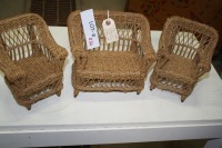 vintage wicker doll house furniture