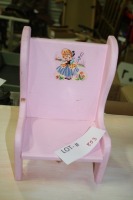 pink dolls chair