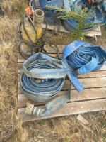 Assortment of 3&rdquo; lay flat hose/ 3&rdquo; electric trash pump