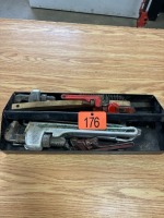Assortment of pipe wrenches