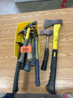 Assortment of hammers and axes