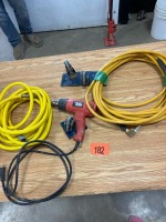 Heat gun air hoses caster wheels