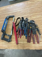 Assortment of pliers/ pipe cutters / crimpers