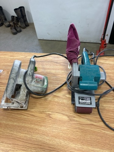 Circular saw / hand belt sander