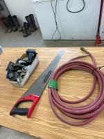 Hand Saw/ hose/ caster wheels