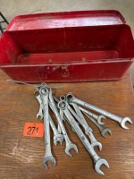 Assorted wrenches& tool box