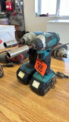 2 Makita impacts with batteries