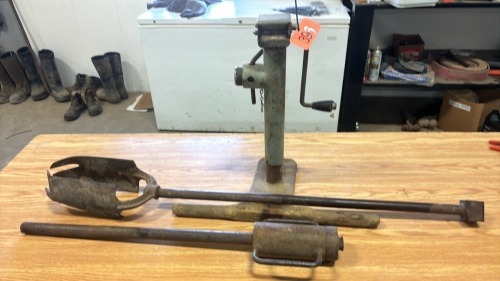 Trailer jack/ post hole digger/ slide hammer