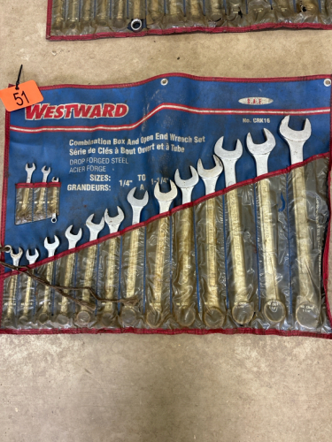 Set of standard wrenches, 1/4 to 1 1/4