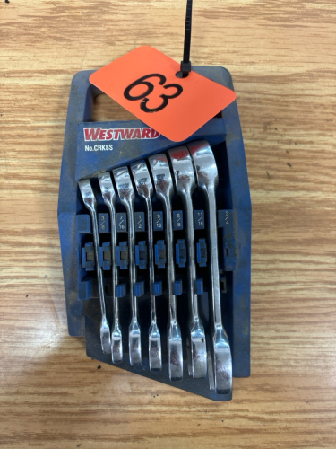 Westward set of wrenches, 3/8 to 3/4