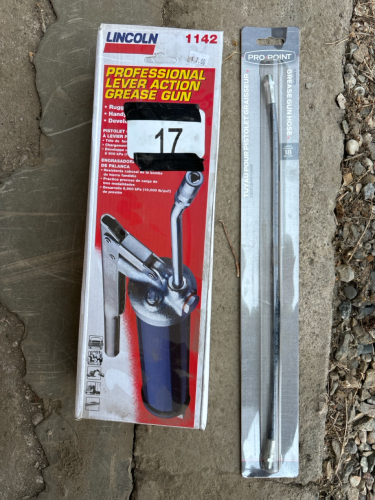 2- new hand pump grease guns (with new hoses)