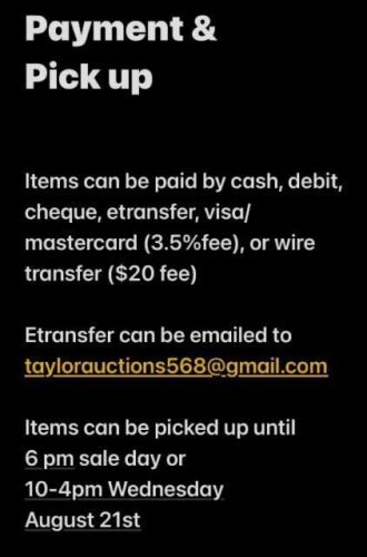 payment & pick up