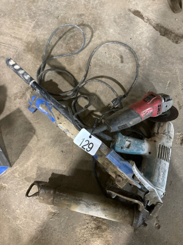 Milwaukee angle grinder, Makita elec 1/2&rdquo; impact hyd hand pump