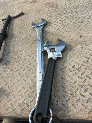 2&rdquo; wrench and crescent wrench