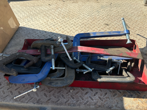 Assortment of C clamps