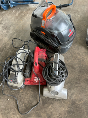 3- vacuums and carpet cleaner