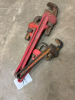 Assortment of pipe wrenches