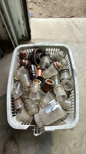 Assortment of glass insulators