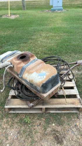 Fuel tank, belts, hitch