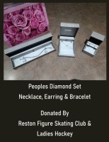 peoples diamond set - necklace earring & bracelet