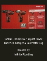 tool kit - drill driver impact driver & contractor bag""