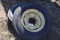 2 - BF goodrich 7.50 x 18 tires on 6 bolt rims (1 like new)