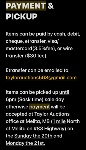 Payment & Pick up