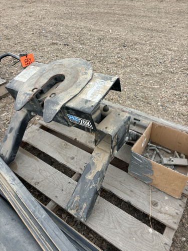 Fifth wheel hitch and rails