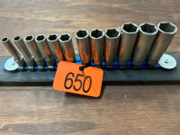 Snap-on 3/8 drive deep metric sockets 8-19mm